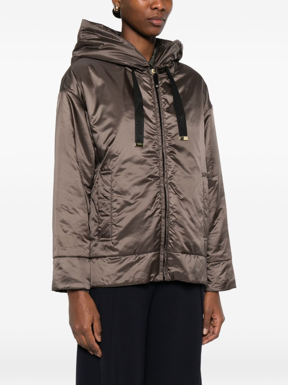 Giacca Mtcdaria con cappuccio in marrone Max Mara the cube - donna 