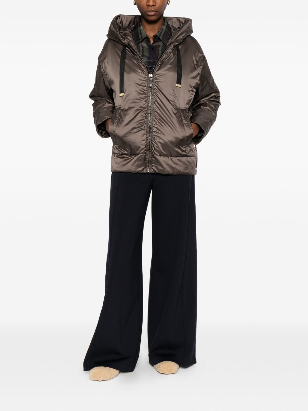 Giacca Mtcdaria con cappuccio in marrone Max Mara the cube - donna 