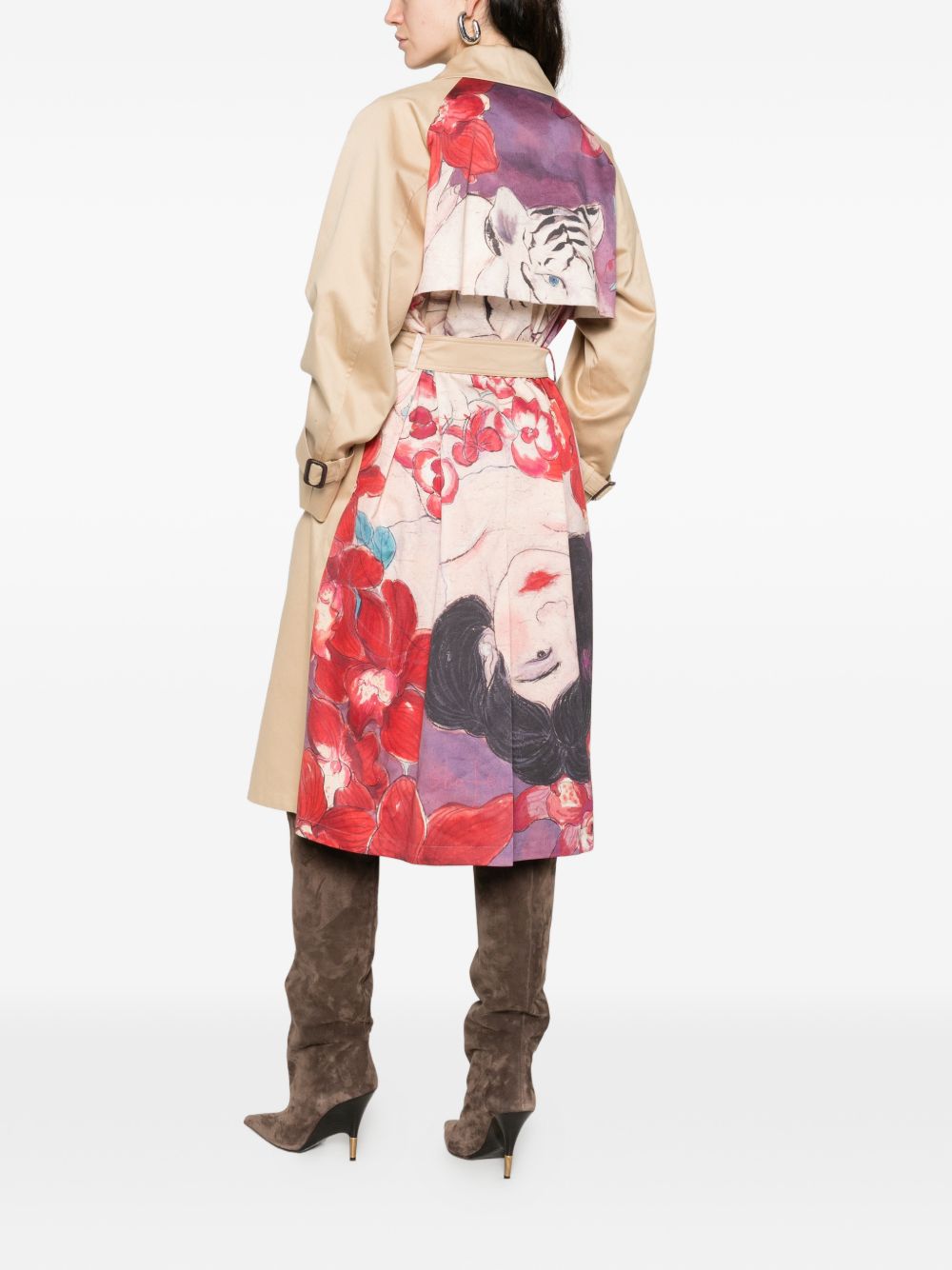 Trench con stampa sul retro ninfa multicolore Maxmara weekend - donna 