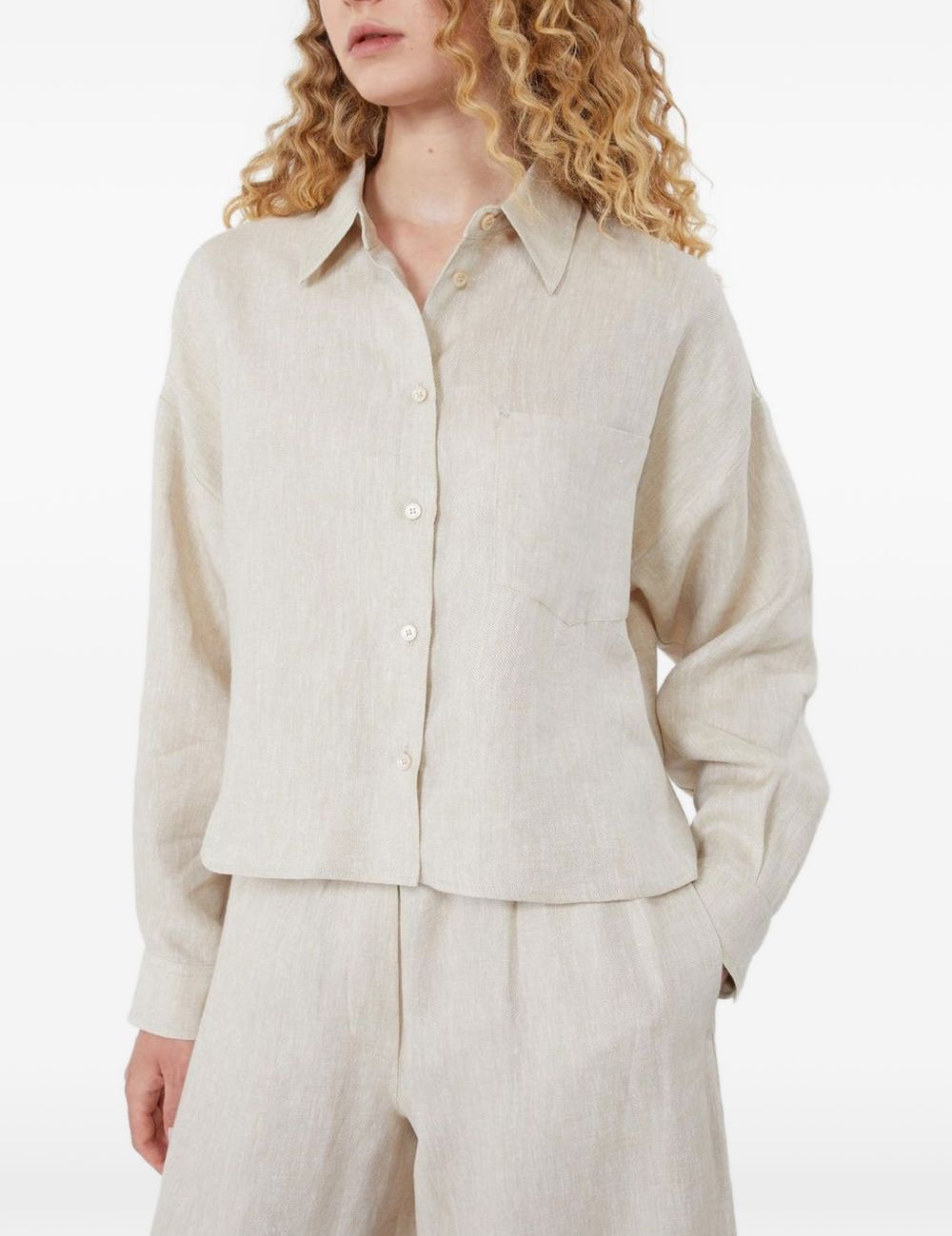 Camicia con taschino in beige Maxmara weekend - donna 