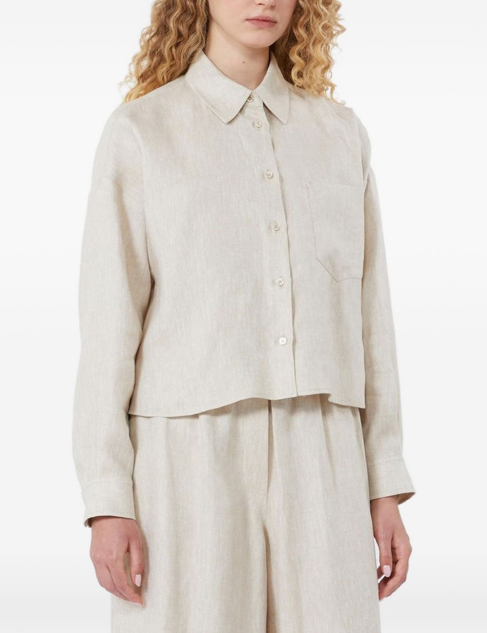 Camicia con taschino in beige Maxmara weekend - donna 