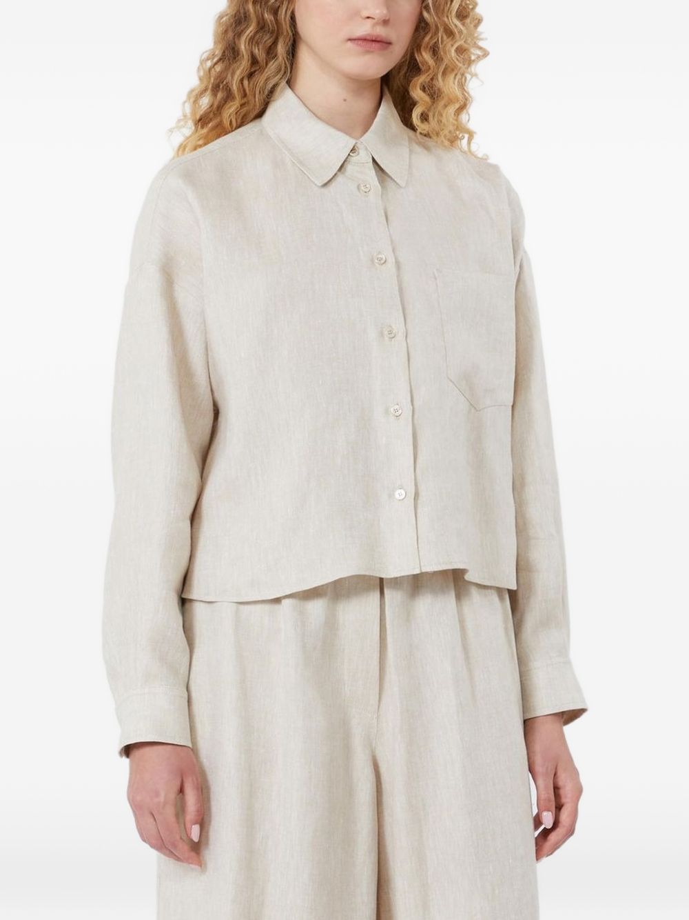 Camicia con taschino in beige Maxmara weekend - donna 