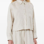 Camicia con taschino in beige Maxmara weekend - donna 