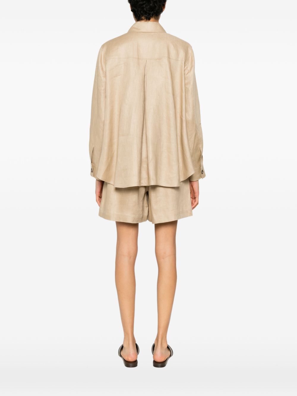 Giacca-camicia con tasche pomposa in beige Maxmara weekend - donna 