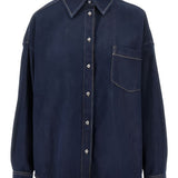 Foggia camicia in blu scuro Maxmara weekend - donna 