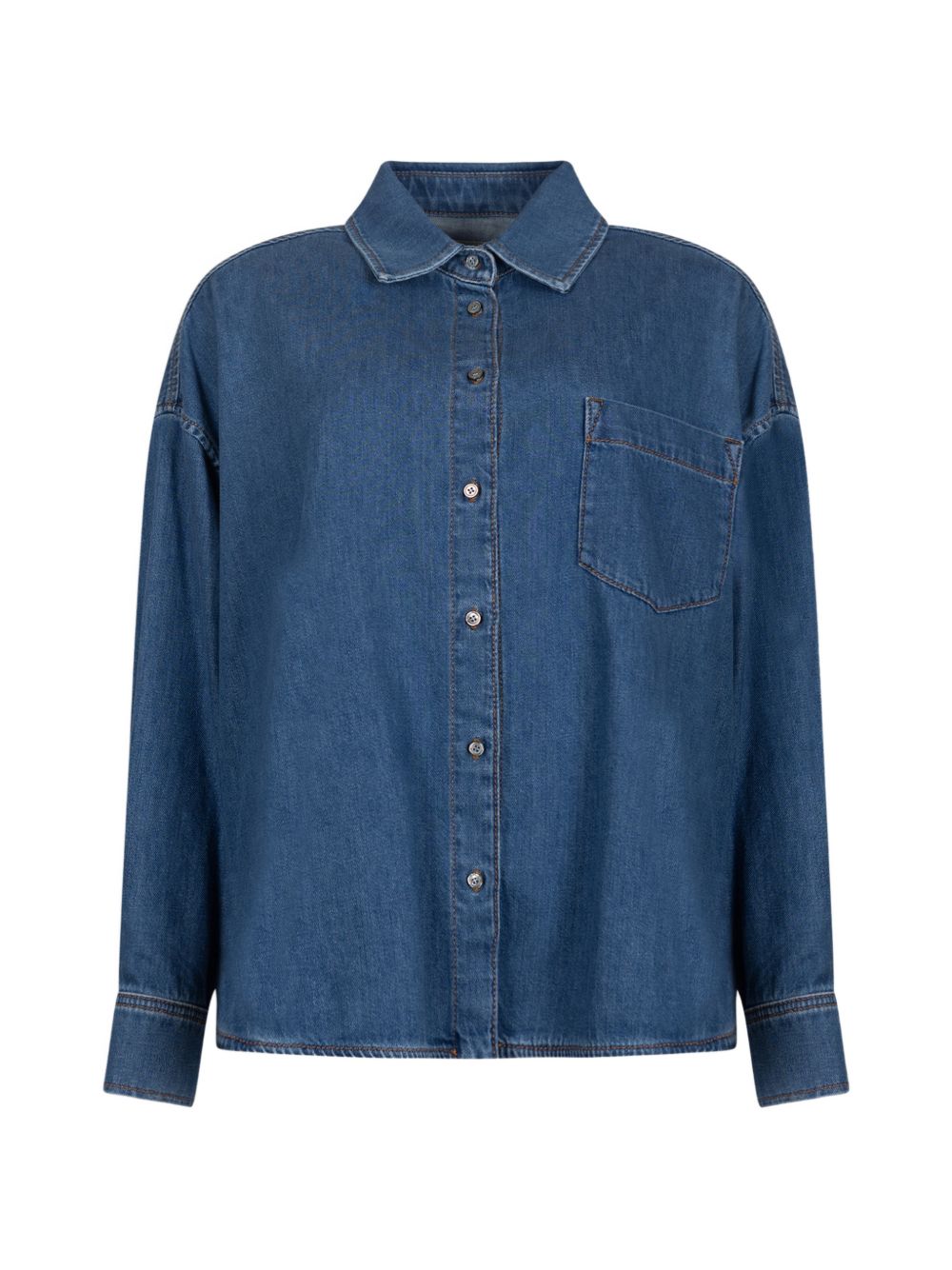 Foggia camicia in blu denim Maxmara weekend - donna 
