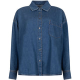 Foggia camicia in blu denim Maxmara weekend - donna 