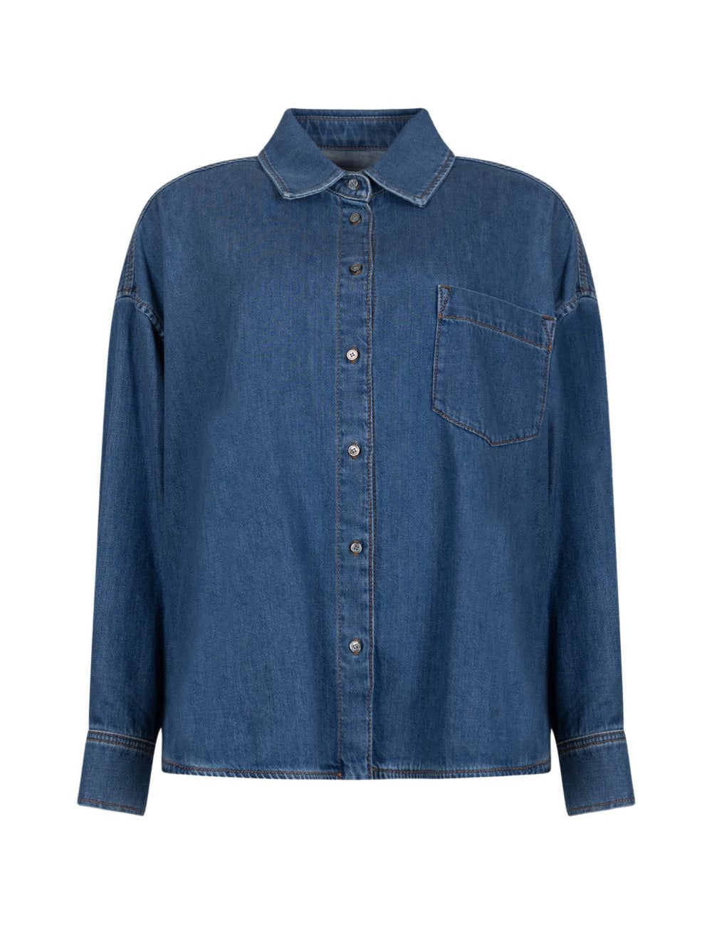 Foggia camicia in blu denim Maxmara weekend - donna 