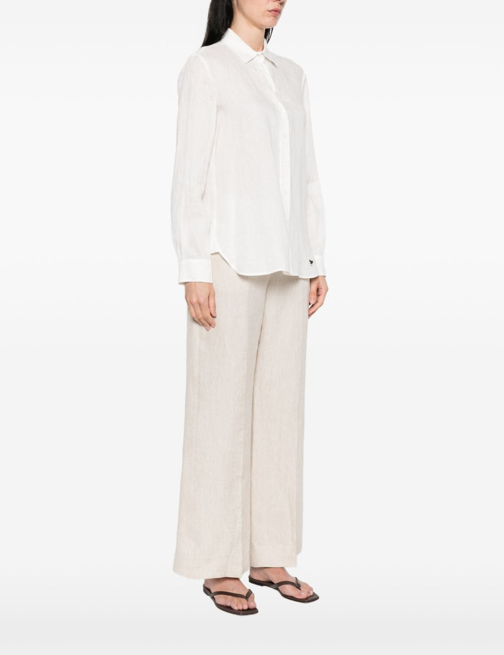 Camicia classica con logo Werner in bianco MAXMARA WEEKEND - donna 
