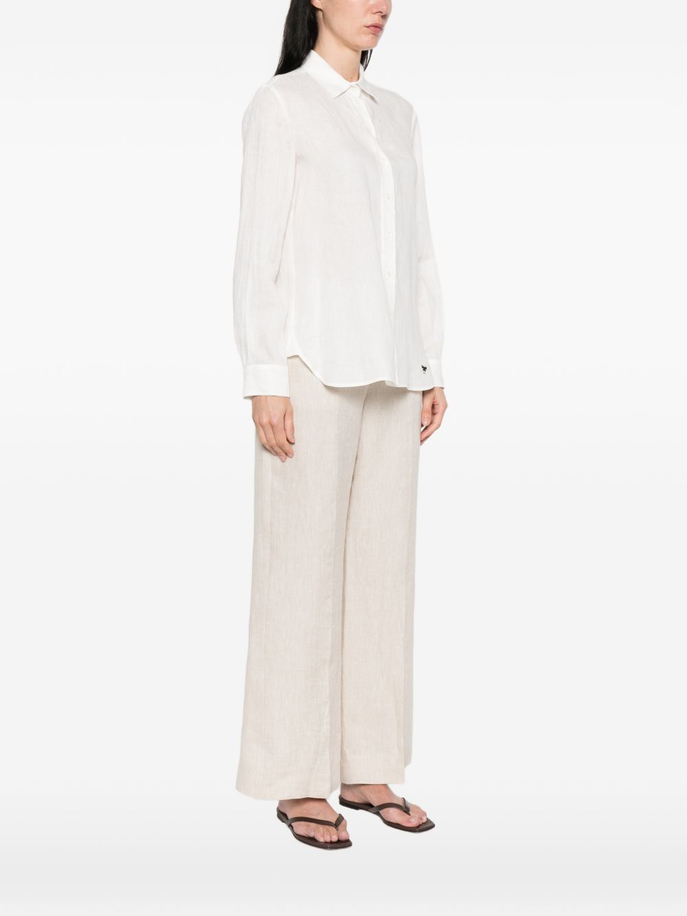 Camicia classica con logo Werner in bianco MAXMARA WEEKEND - donna 