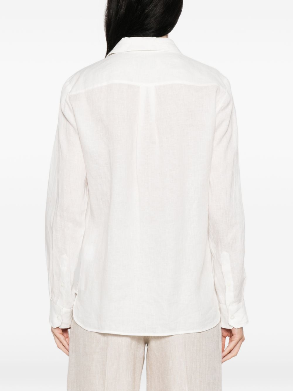 Camicia classica con logo Werner in bianco MAXMARA WEEKEND - donna 