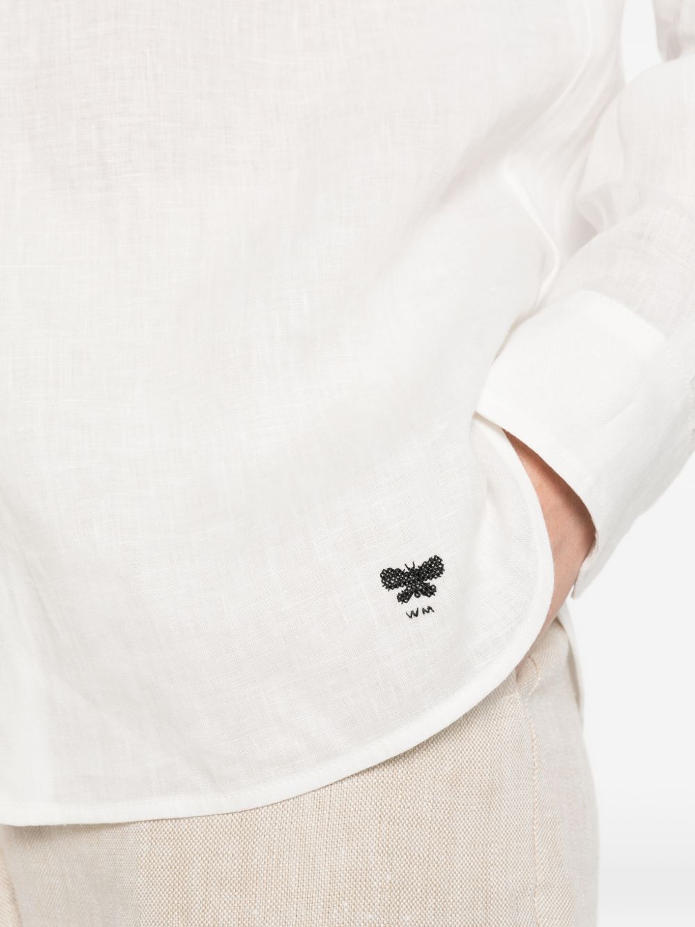 Camicia classica con logo Werner in bianco MAXMARA WEEKEND - donna 