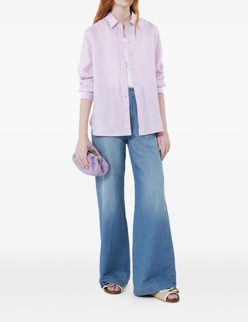 Camicia classica con logo Werner in lilla MAXMARA WEEKEND - donna 