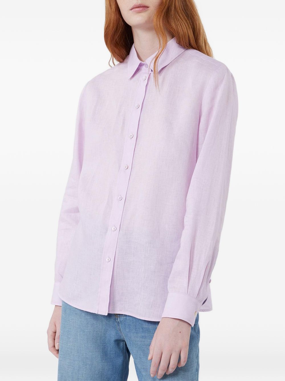 Camicia classica con logo Werner in lilla MAXMARA WEEKEND - donna 