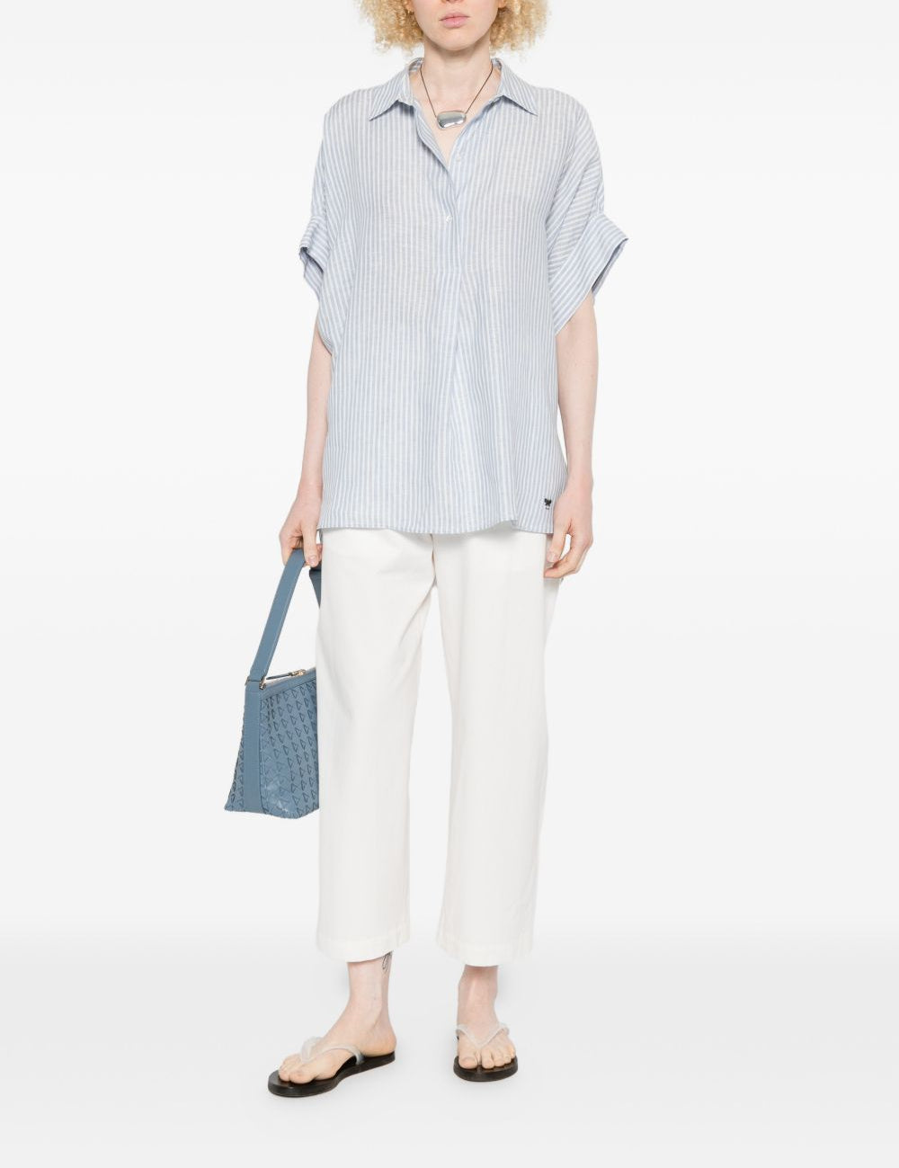Camicia Verve a righe in azzurro Maxmara weekend - donna 