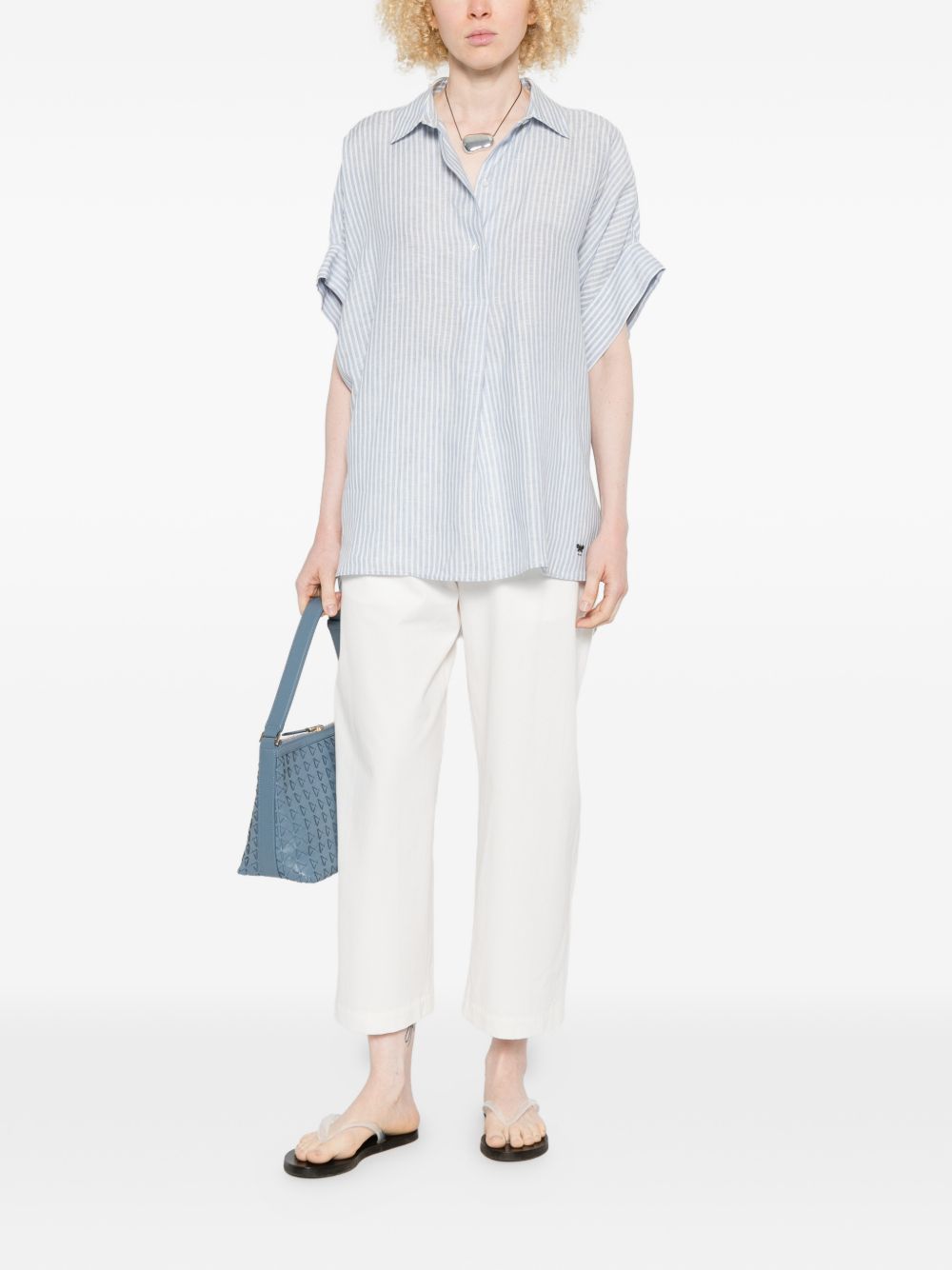 Camicia Verve a righe in azzurro Maxmara weekend - donna 