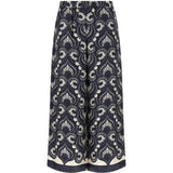 Pantaloni palazzo con stampa motivo in blu Maxmara weekend - donna 