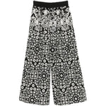 Pantaloni a gamba larga con stampa floreale in nero Maxmara weekend - donna 