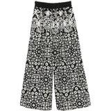 Pantaloni a gamba larga con stampa floreale in nero Maxmara weekend - donna 