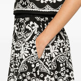 Pantaloni a gamba larga con stampa floreale in nero Maxmara weekend - donna 