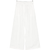 Pantaloni a gamba larga con coulisse in bianco Maxmara weekend - donna 