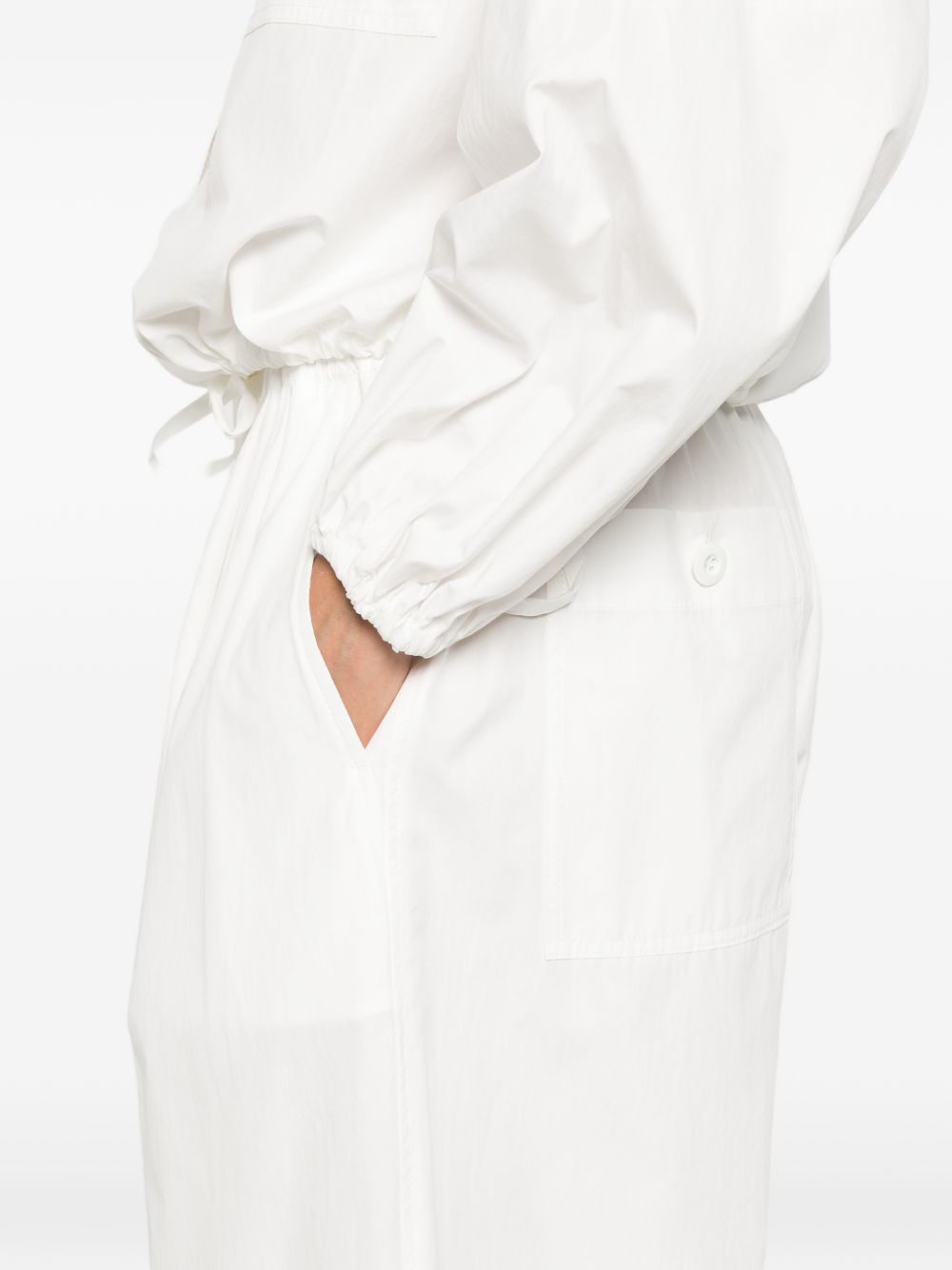 Pantaloni a gamba larga con coulisse in bianco Maxmara weekend - donna 