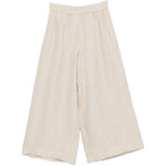 PANTALONI GAMBA AMPIA FELINO IN AVORIO MAXMARA WEEKEND - donna 