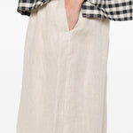 PANTALONI GAMBA AMPIA FELINO IN AVORIO MAXMARA WEEKEND - donna 