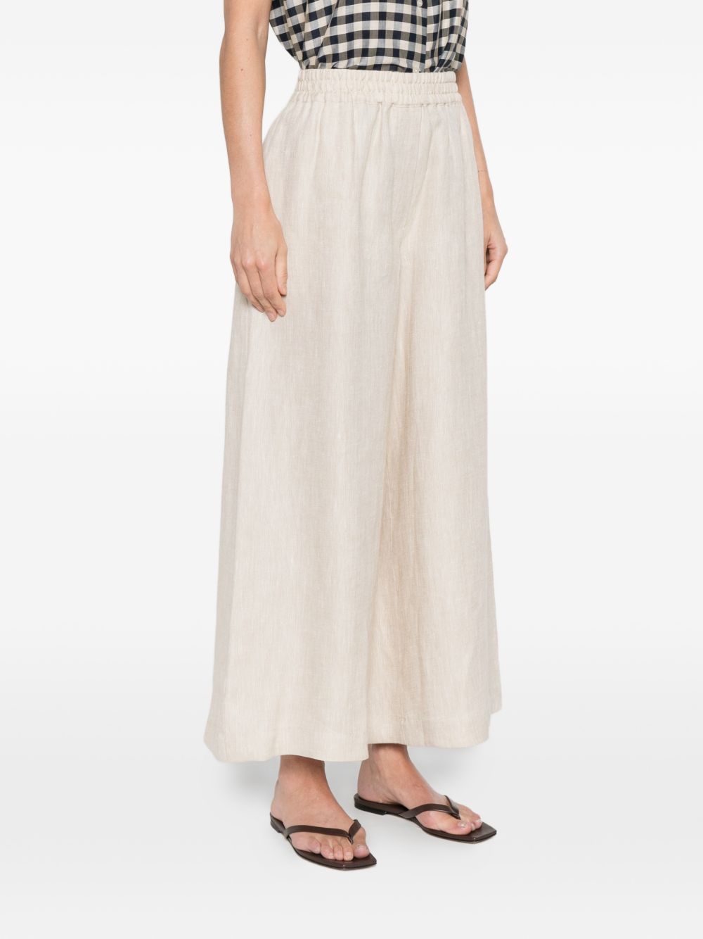 PANTALONI GAMBA AMPIA FELINO IN AVORIO MAXMARA WEEKEND - donna 