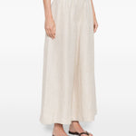 PANTALONI GAMBA AMPIA FELINO IN AVORIO MAXMARA WEEKEND - donna 