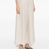 PANTALONI GAMBA AMPIA FELINO IN AVORIO MAXMARA WEEKEND - donna 