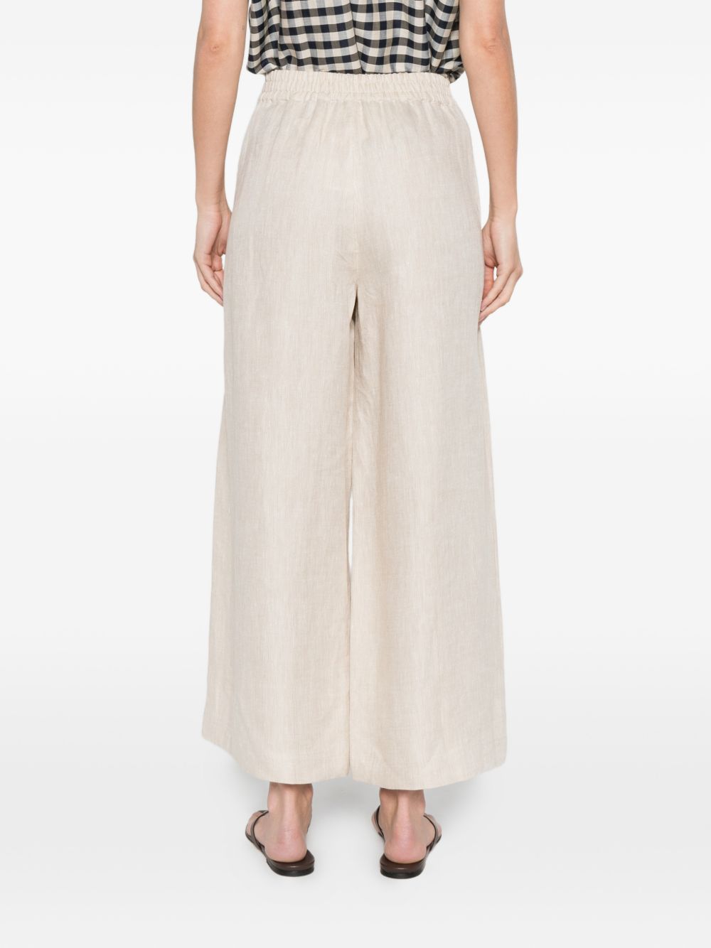 PANTALONI GAMBA AMPIA FELINO IN AVORIO MAXMARA WEEKEND - donna 