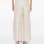 PANTALONI GAMBA AMPIA FELINO IN AVORIO MAXMARA WEEKEND - donna 