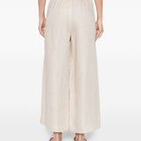 PANTALONI GAMBA AMPIA FELINO IN AVORIO MAXMARA WEEKEND - donna 