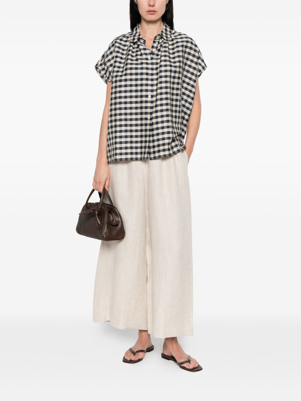 PANTALONI GAMBA AMPIA FELINO IN AVORIO MAXMARA WEEKEND - donna 