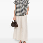 PANTALONI GAMBA AMPIA FELINO IN AVORIO MAXMARA WEEKEND - donna 