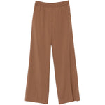 Pantaloni a gamba ampia elasticizzati in marrone Maxmara weekend - donna 