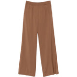 Pantaloni a gamba ampia elasticizzati in marrone Maxmara weekend - donna 