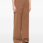 Pantaloni a gamba ampia elasticizzati in marrone Maxmara weekend - donna 