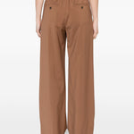 Pantaloni a gamba ampia elasticizzati in marrone Maxmara weekend - donna 