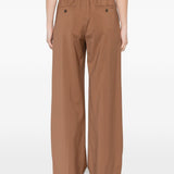 Pantaloni a gamba ampia elasticizzati in marrone Maxmara weekend - donna 