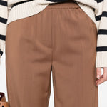 Pantaloni a gamba ampia elasticizzati in marrone Maxmara weekend - donna 