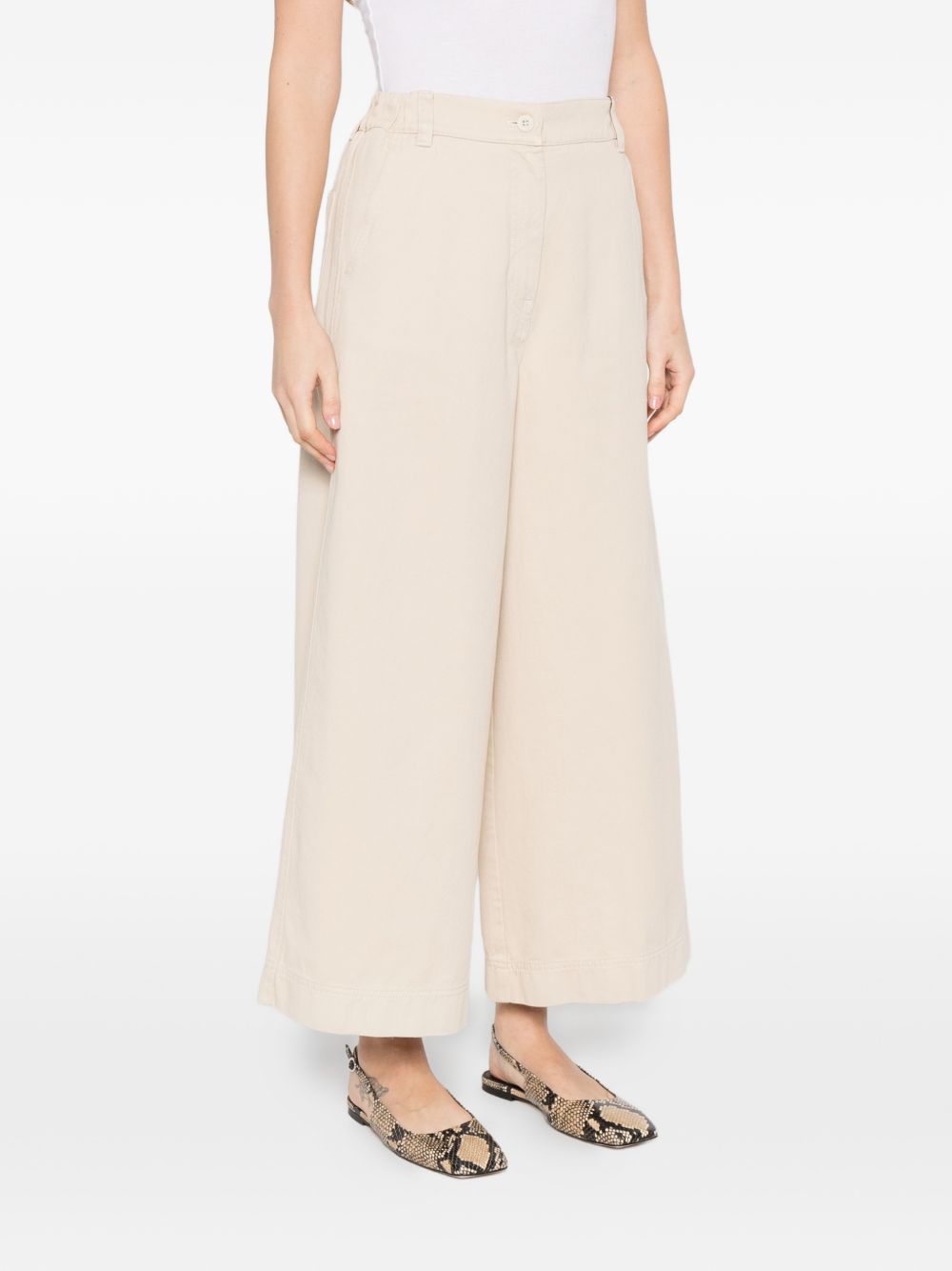 Pantaloni a gamba larga con bottoni in beige Maxmara weekend - donna 
