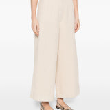 Pantaloni a gamba larga con bottoni in beige Maxmara weekend - donna 