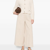 Pantaloni a gamba larga con bottoni in beige Maxmara weekend - donna 