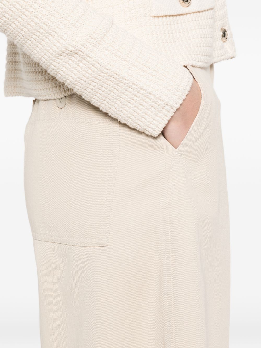 Pantaloni a gamba larga con bottoni in beige Maxmara weekend - donna 
