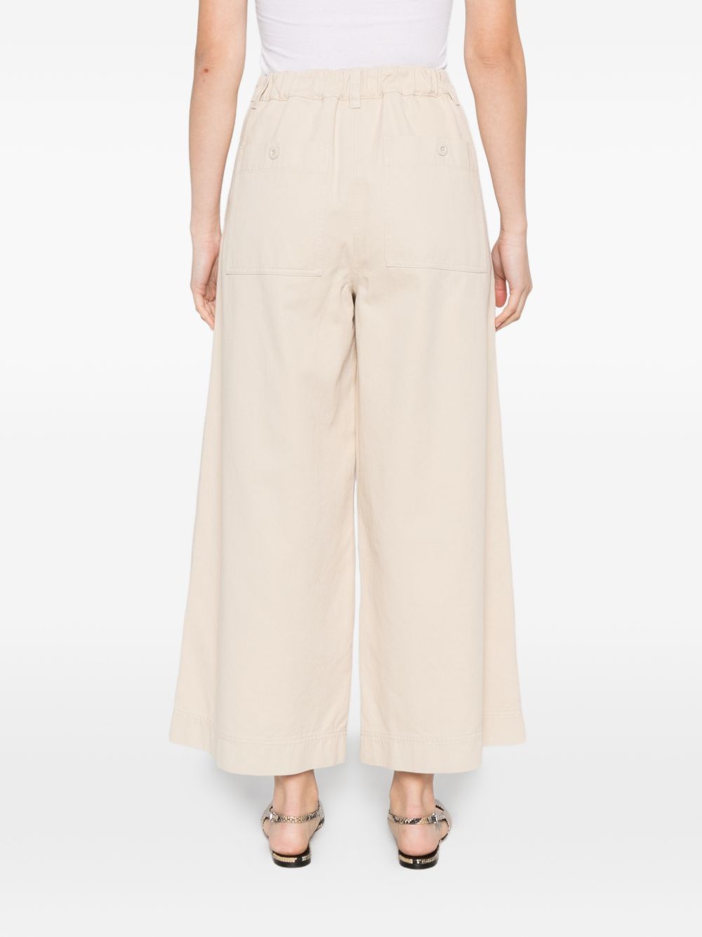 Pantaloni a gamba larga con bottoni in beige Maxmara weekend - donna 