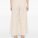 Pantaloni a gamba larga con bottoni in beige Maxmara weekend - donna 