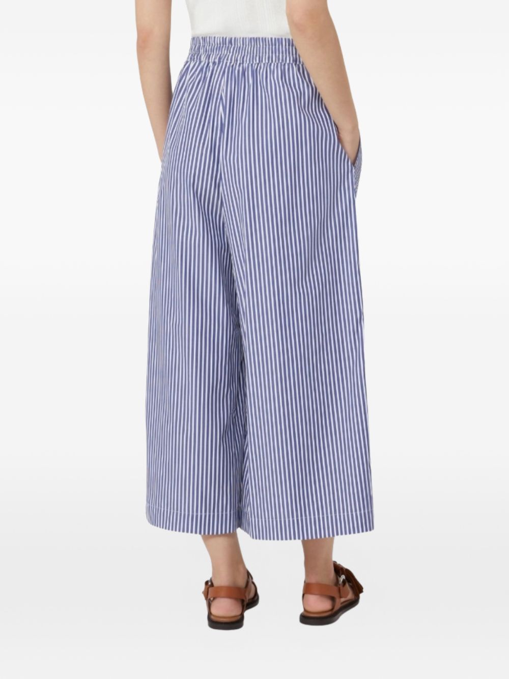 Pantaloni a righe a gamba ampia Ottone in blu MaxMara Weekend - donna 