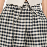 Pantaloni donare con stampa quadretti in bianco e nero Max Mara Weekend - donna 